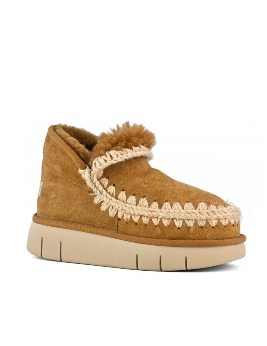 Botines Mou Skimo bounce camel borreguillo para mujer