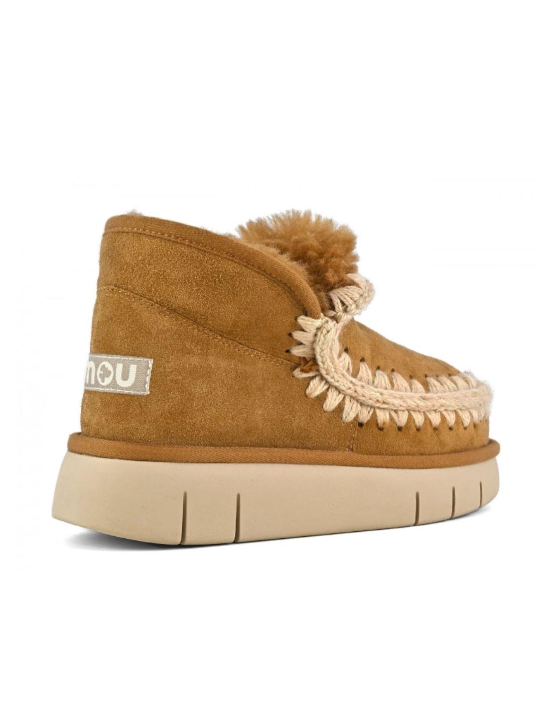 Botines Mou Skimo bounce camel borreguillo para mujer