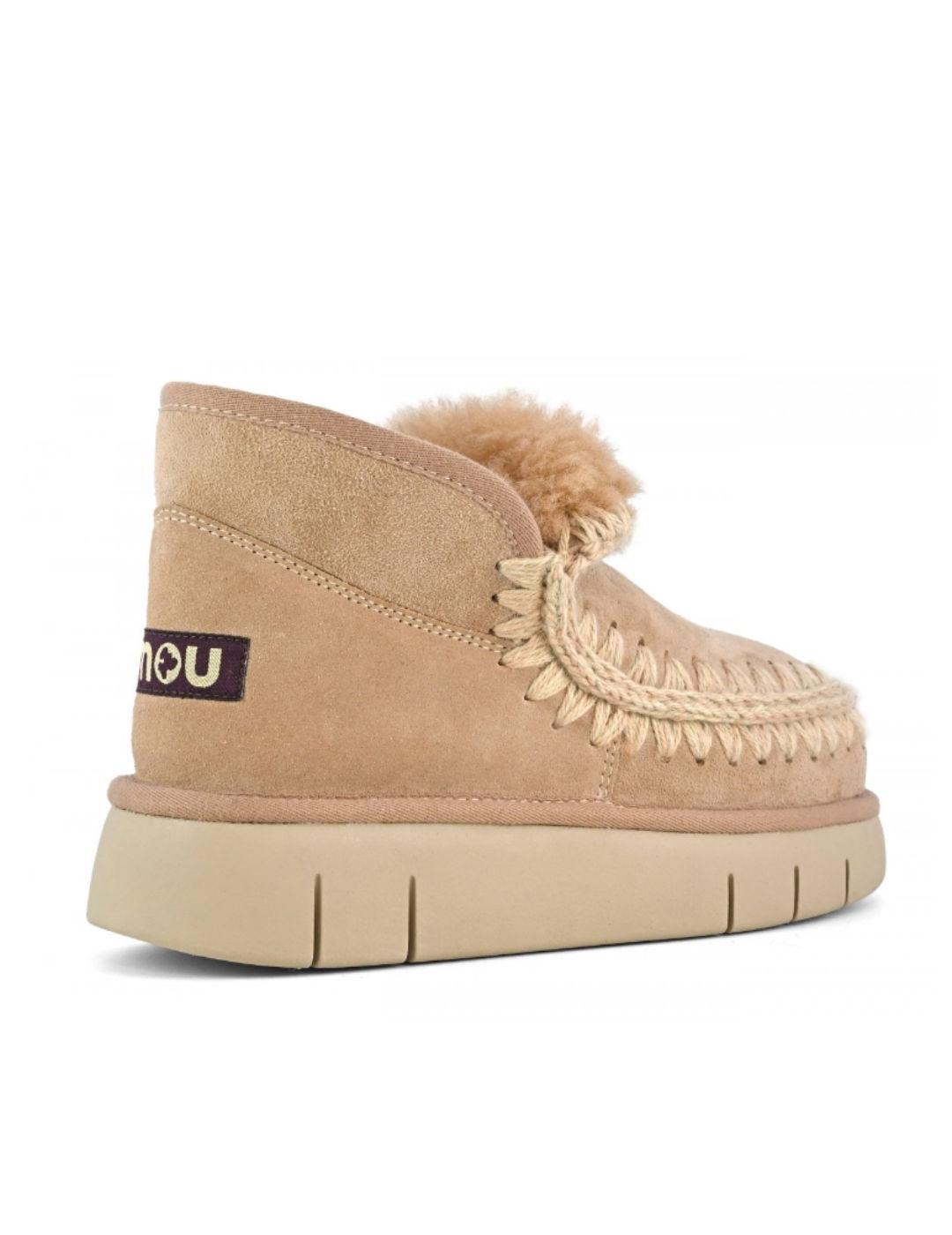 Botines Mou Skimo bounce beige borreguillo para mujer