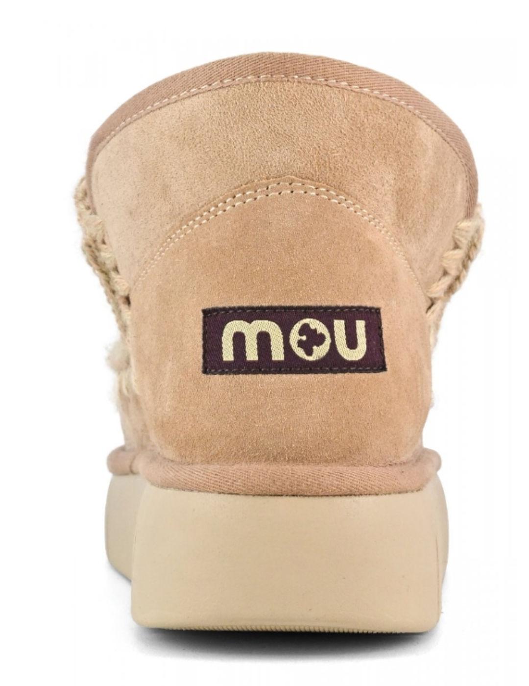 Botines Mou Skimo bounce beige borreguillo para mujer