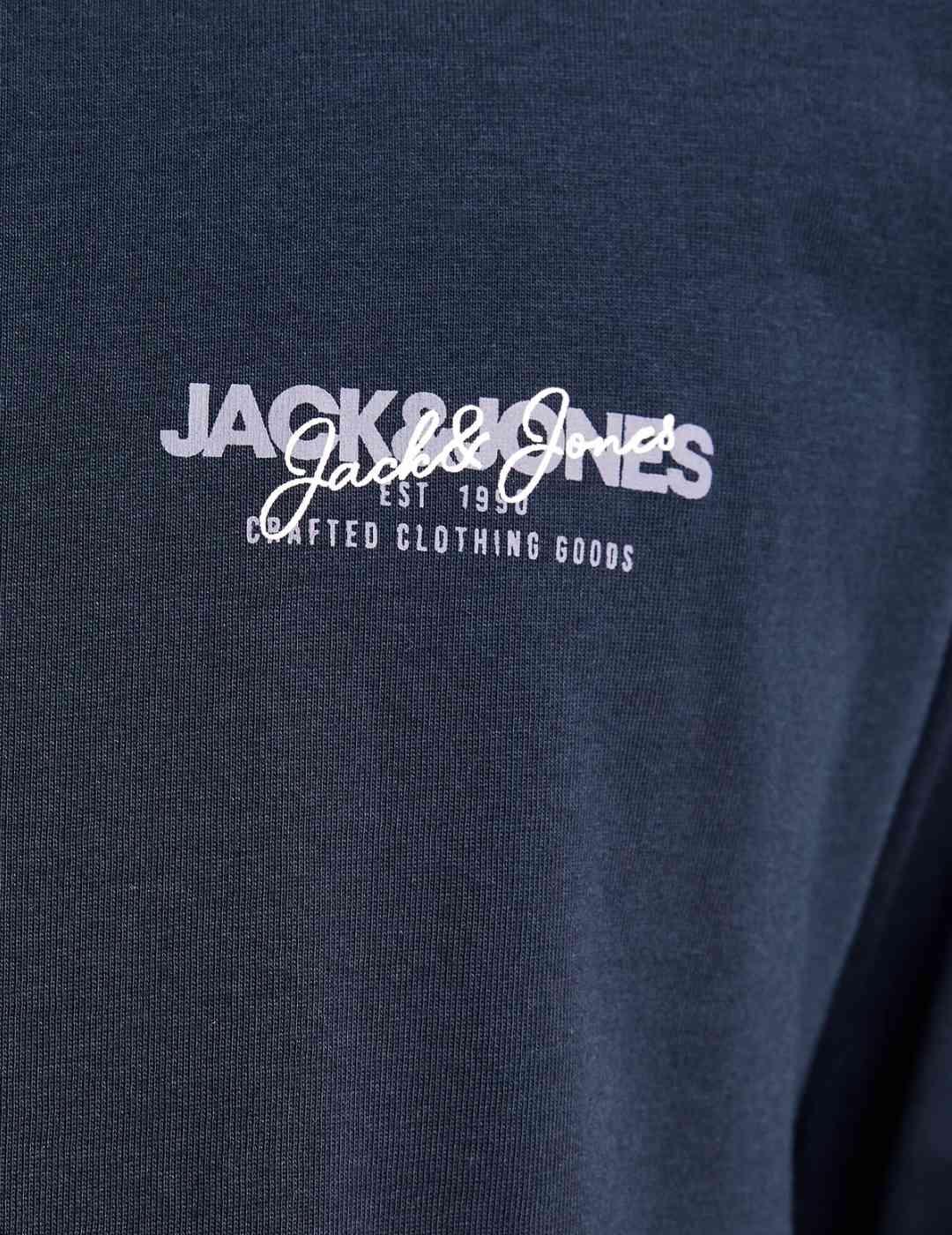 Camiseta Jack&Jones Alvis marino manga larga para hombre