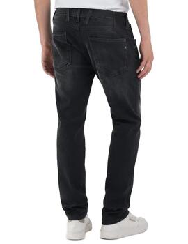 Pantalón vaquero Replay Ambass negro Hyperflex para hombre