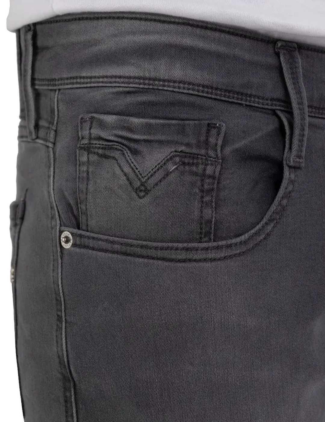 Pantalón vaquero Replay Ambass gris Hyperflex para hombre