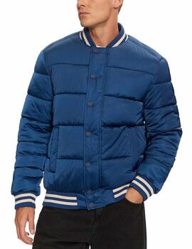 Chaqueta Guess Bomber azulón guateada para hombre