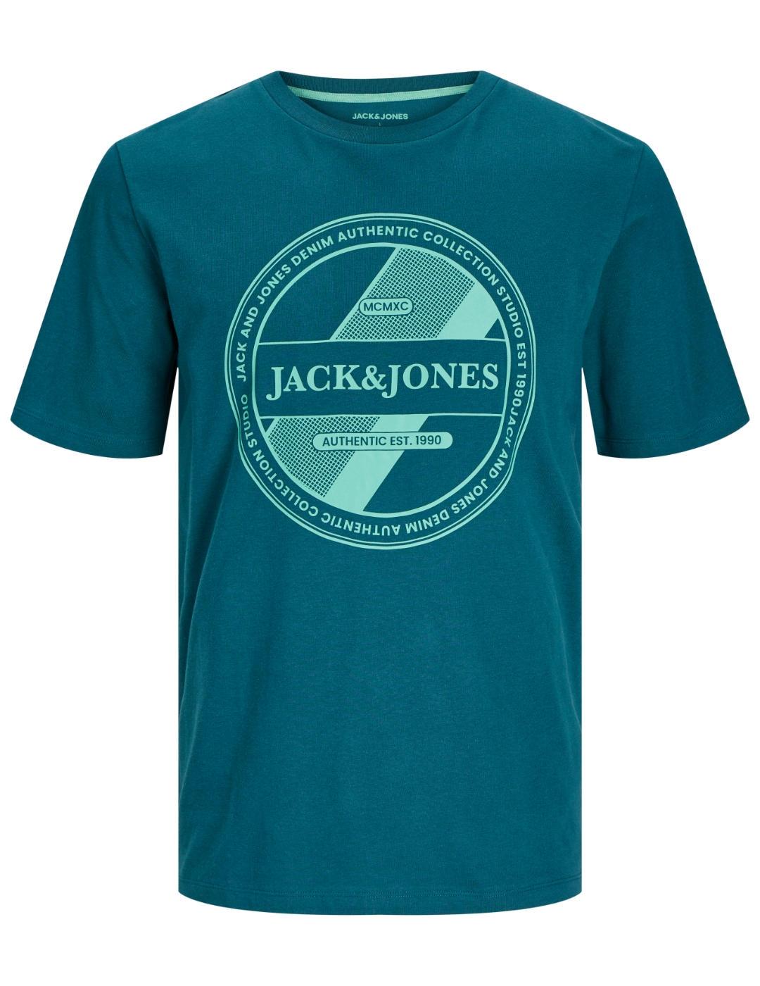 Camiseta Jack&Jones Rio turquesa manga corta para hombre