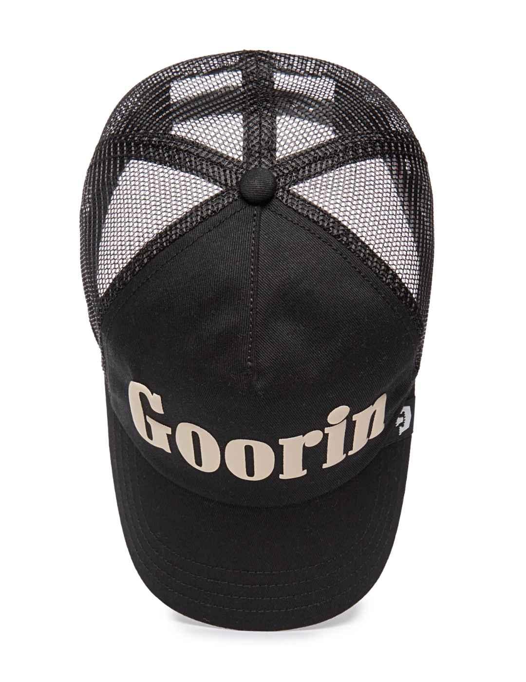 Gorra Goorin Bros logo bordado en beige color negro unisex