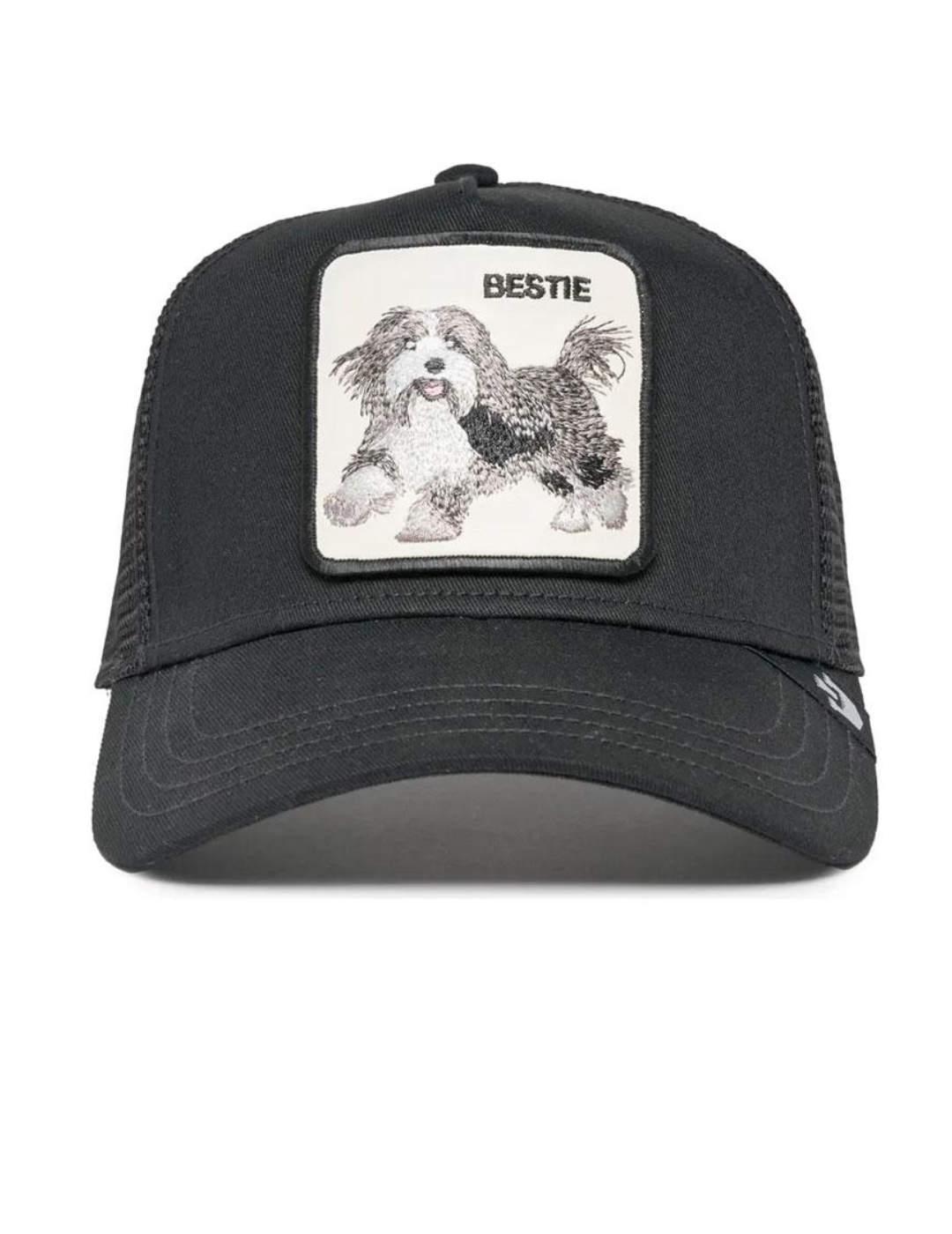 Gorra Goorin Bros Bestie dog negra estilo trucker unisex