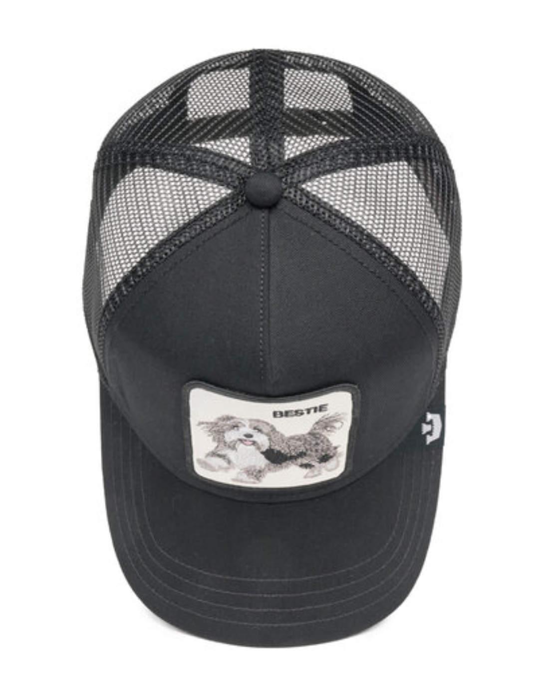 Gorra Goorin Bros Bestie dog negra estilo trucker unisex