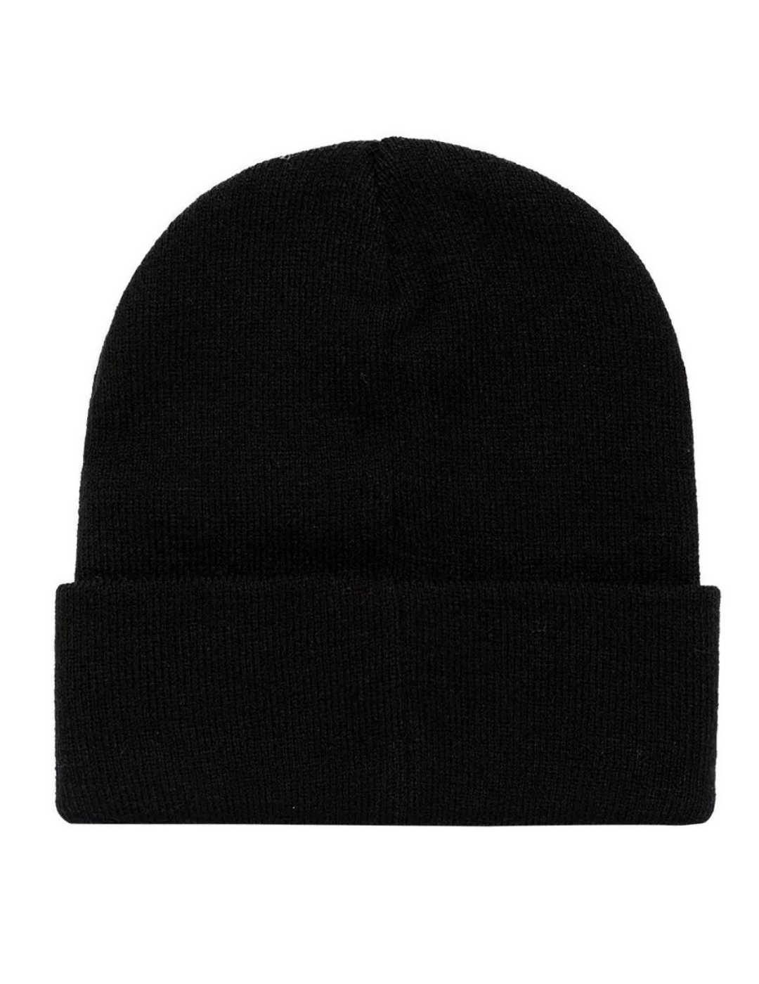 Gorro Replay negro de punto fino con parches para hombre