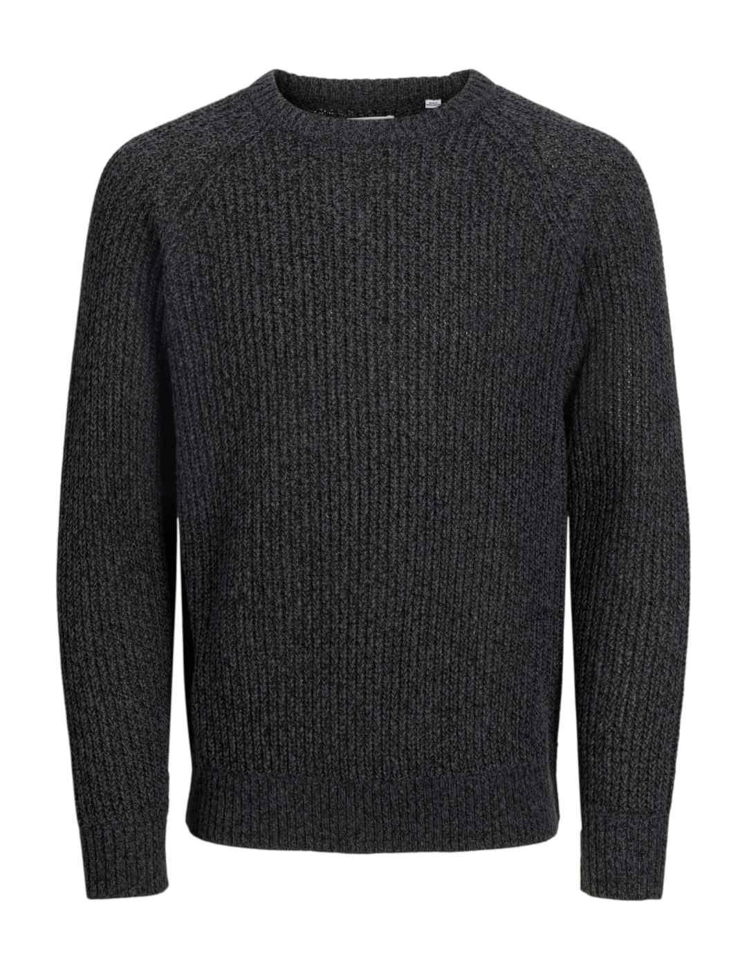 Jersey Jack&Jones Jones gris oscuro de punto para hombre