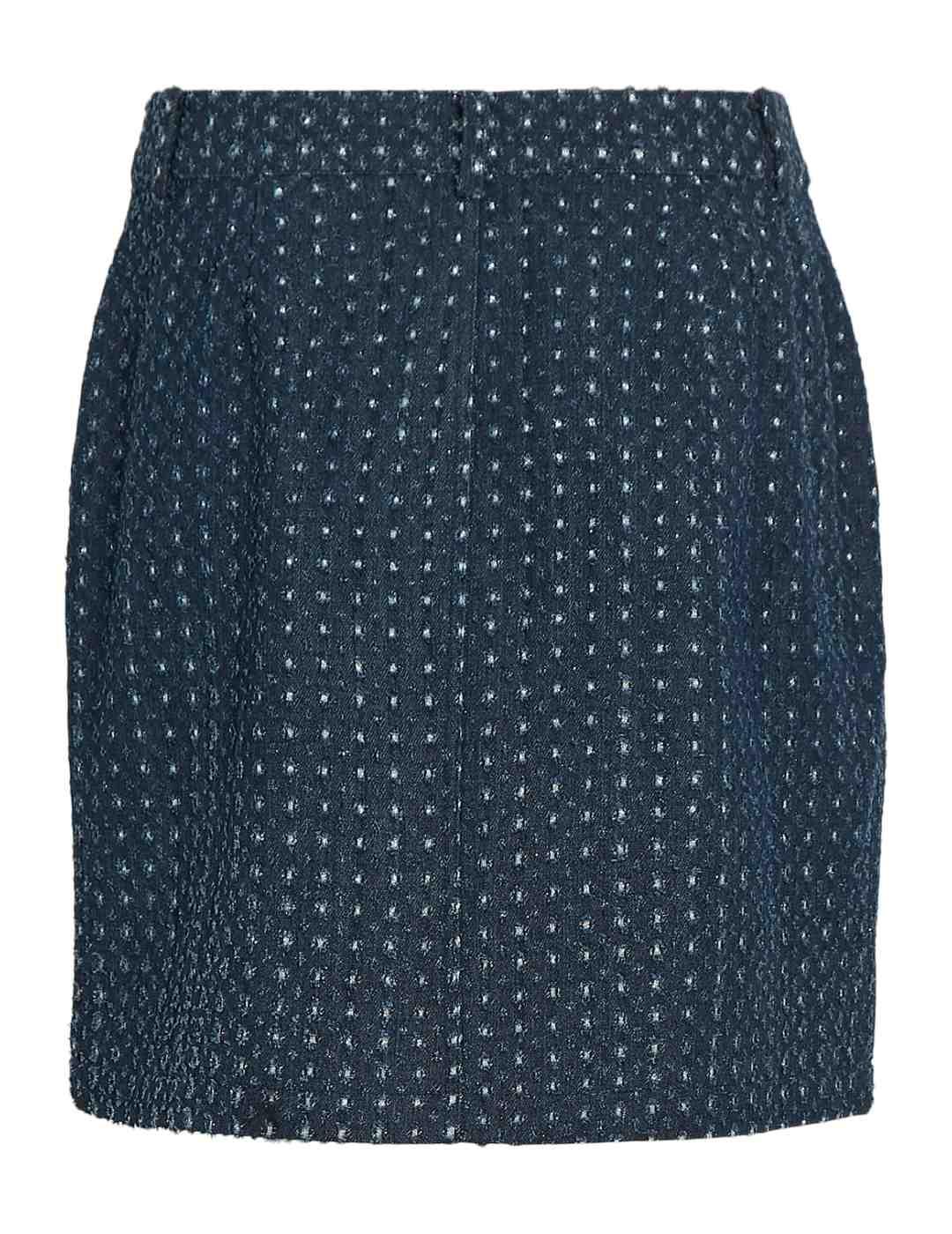 Falda mini Vila Silver azul denim y plateado para mujer