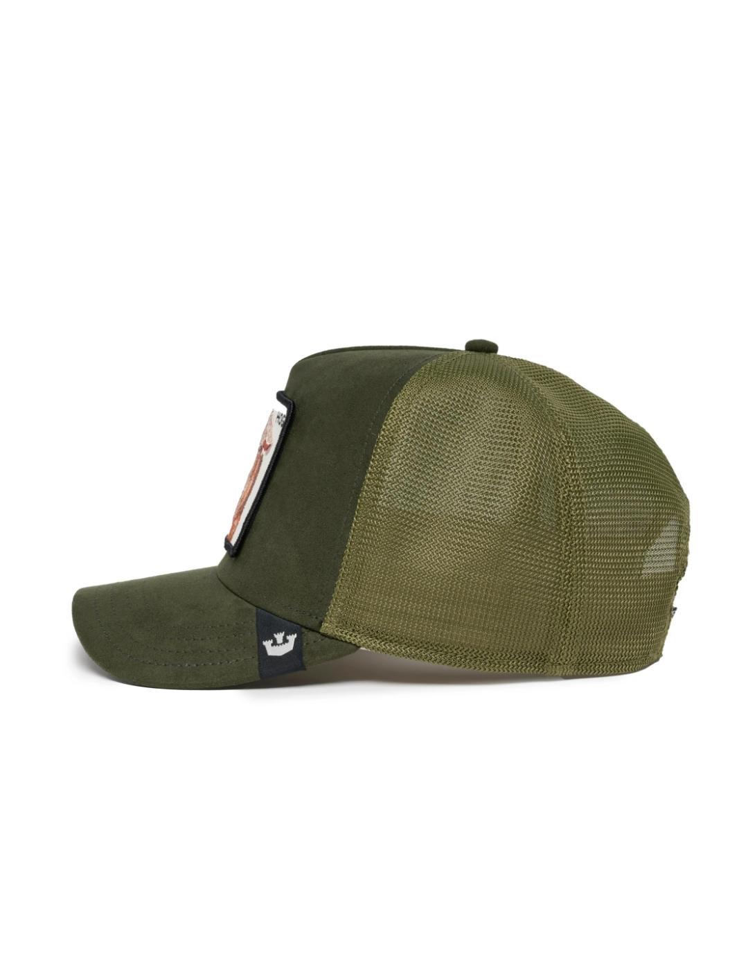 Gorra Goorin Bros Hog Pink verde oscuro trucker unisex