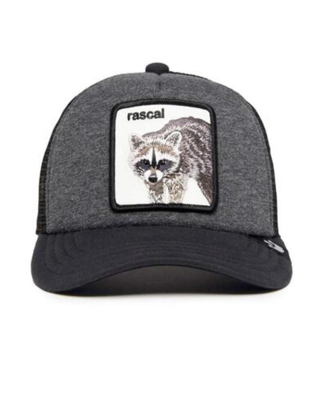 Gorra Goorin Bros rascal color gris y negro mapache unisex