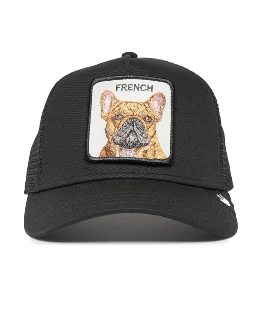 Gorra Goorin Bros Frenchie negra perro trucker unisex