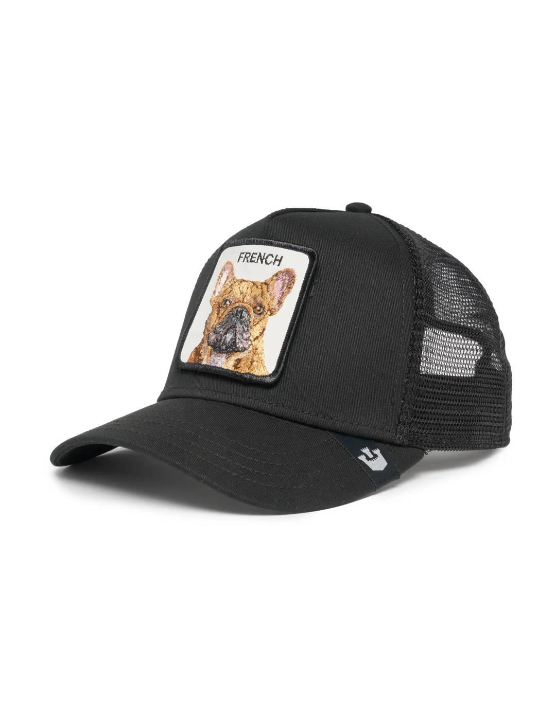 Gorra Goorin Bros Frenchie negra perro trucker unisex