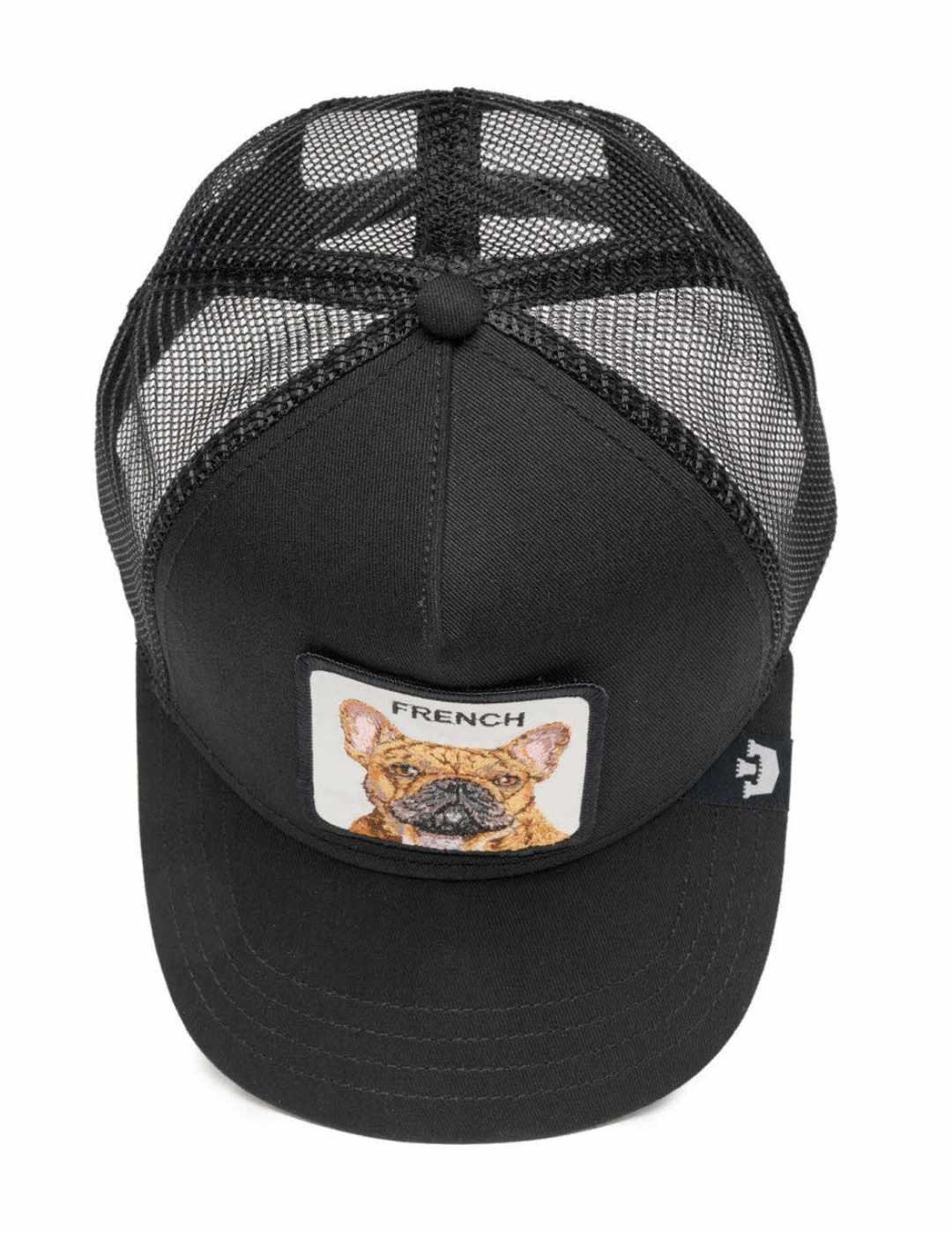 Gorra Goorin Bros Frenchie negra perro trucker unisex