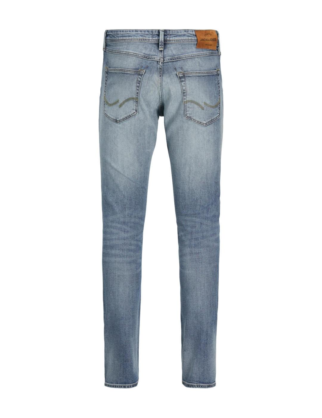 Pantalón vaquero Jack&Jones Glenn azul roto slim para hombre