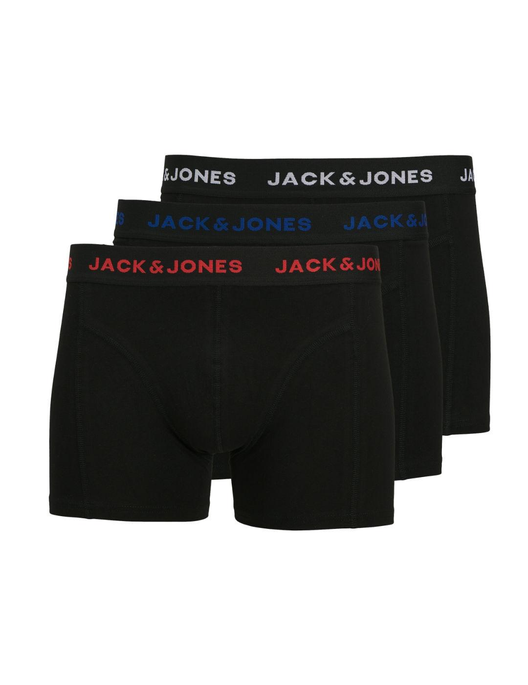 Íntimo Jack&Jones Black pack3 trunk negro para hombre