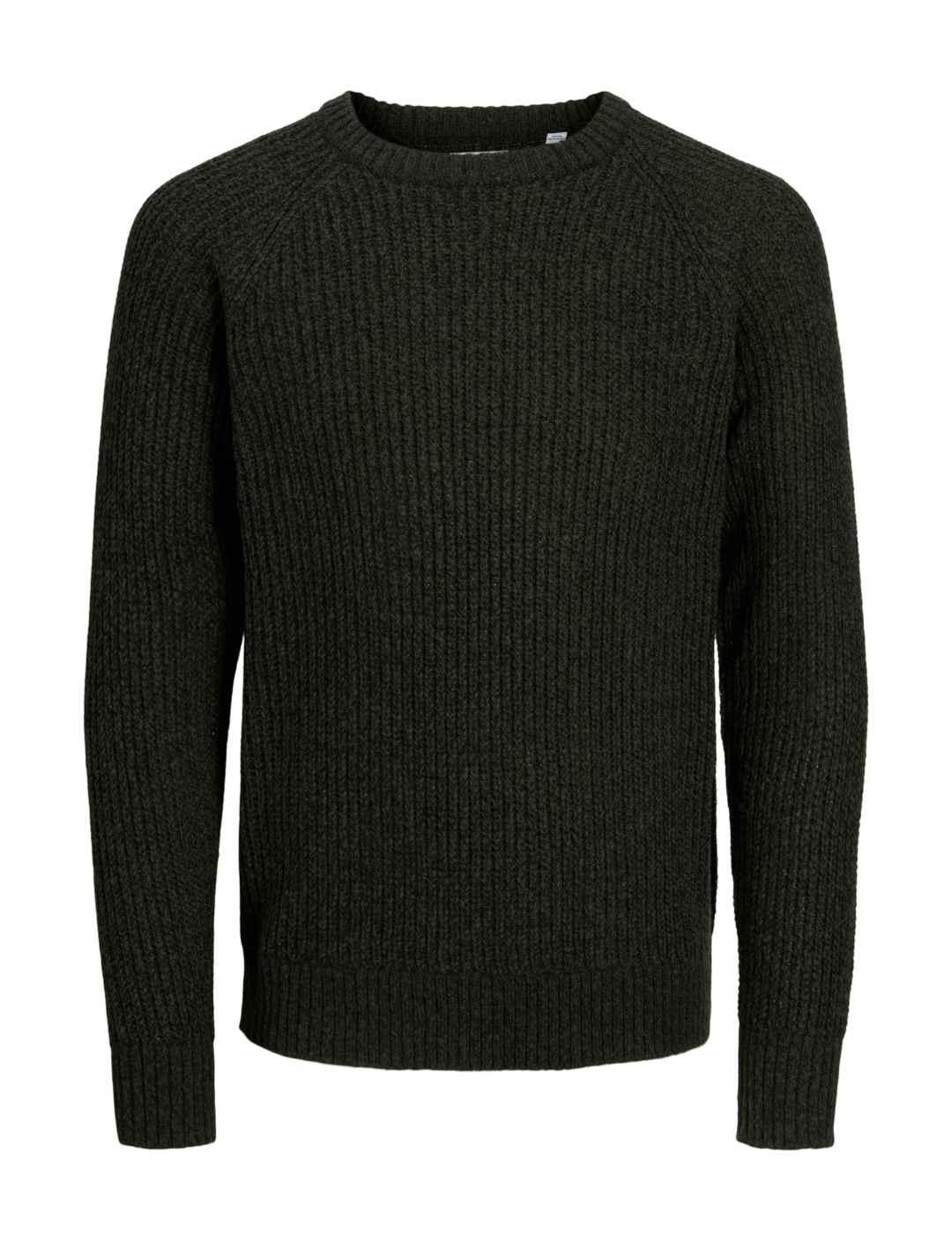 Jersey Jack&Jones Jones verde oscuro de punto para hombre