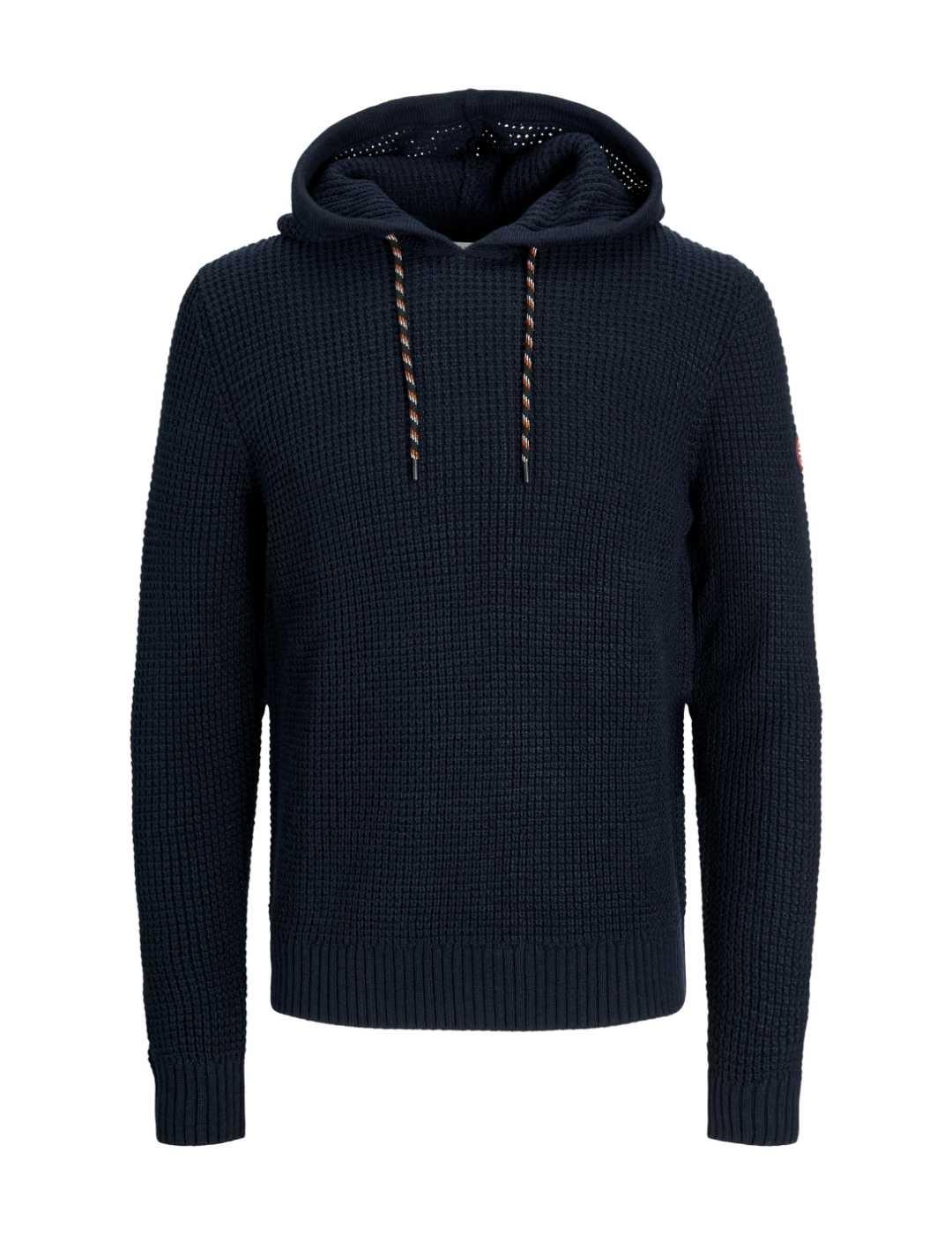 Jersey Jack&Jones Liam capucha marino de punto para hombre