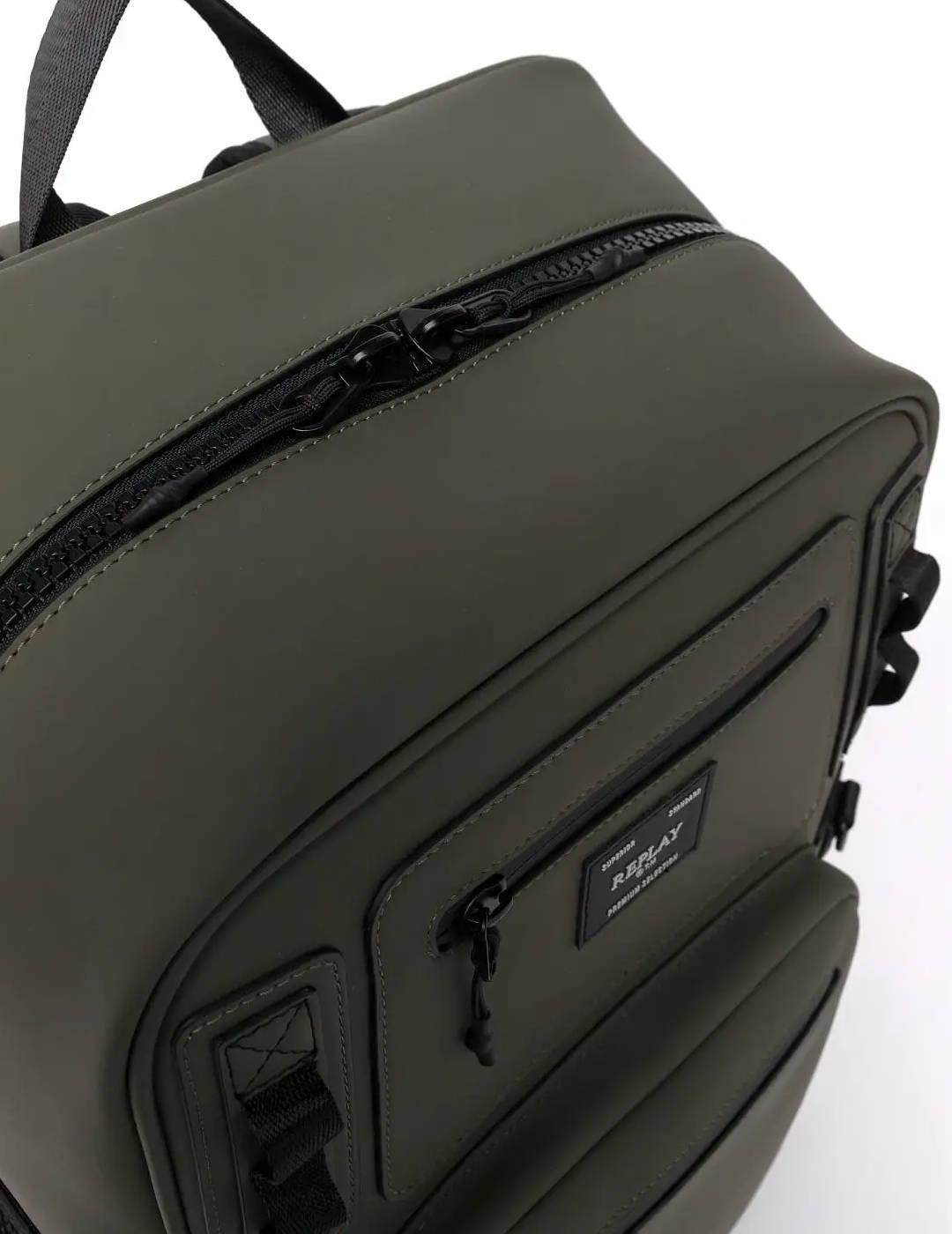 Mochila Replay verde militar compartimentos para hombre