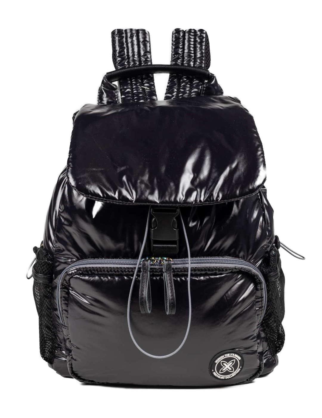 Mochila Munich Gloss Recycled negro brillante unisex