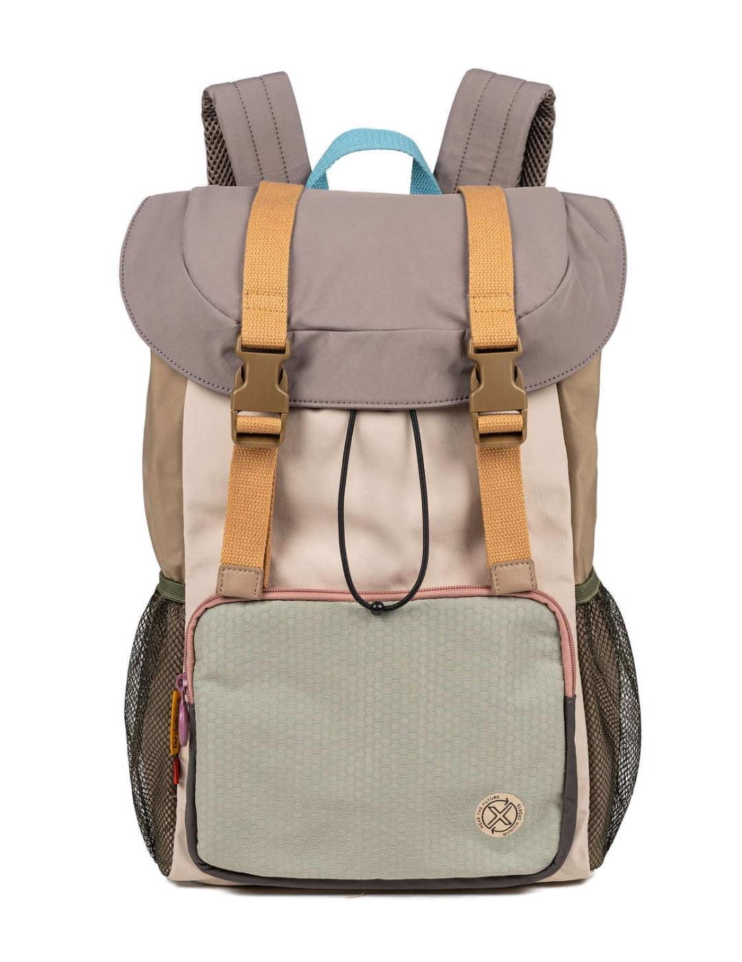 Mochila Munich Recycled beige tonos pastel outdoor unisex