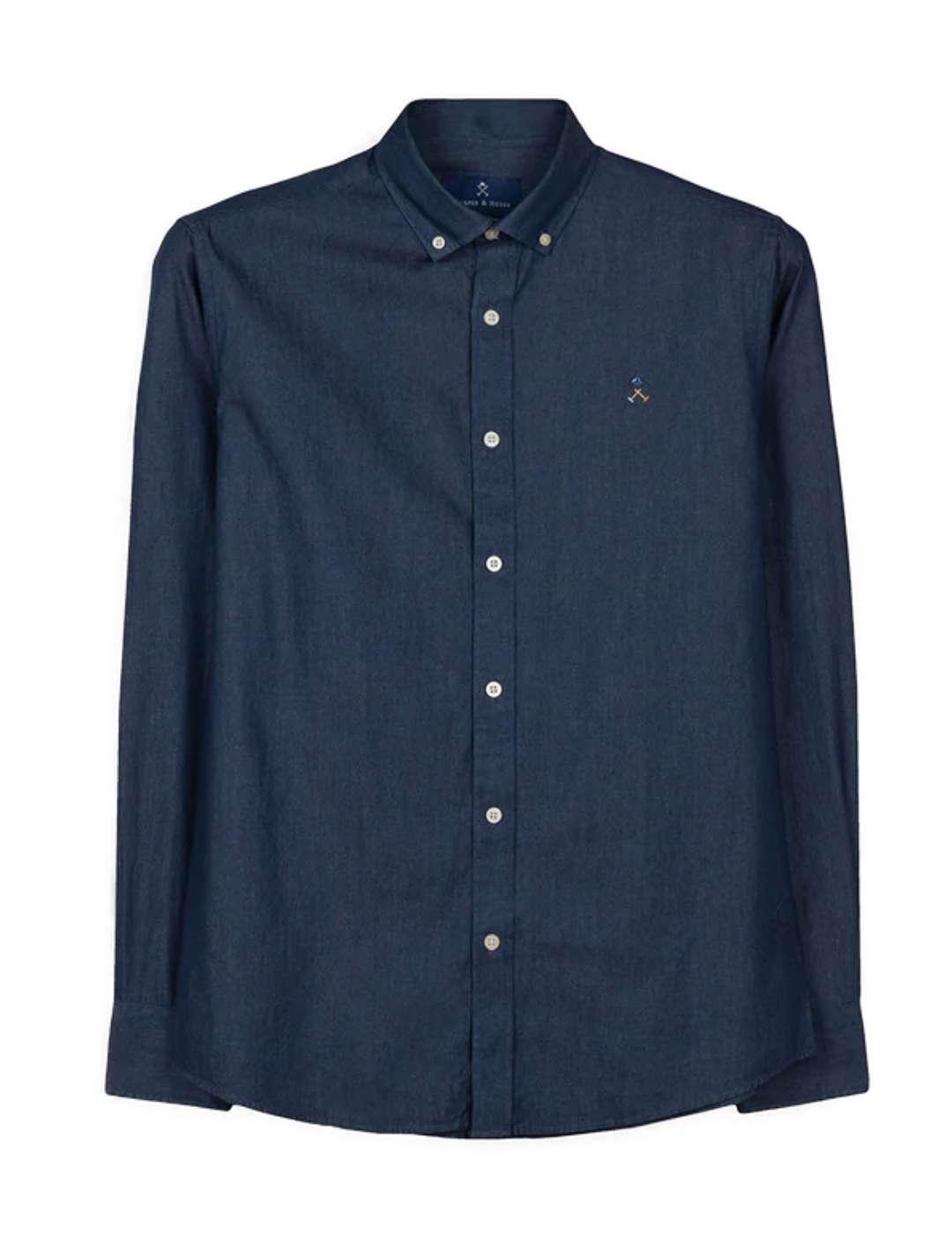 Camisa Harper&Neyer Denim oscura regular fit de hombre