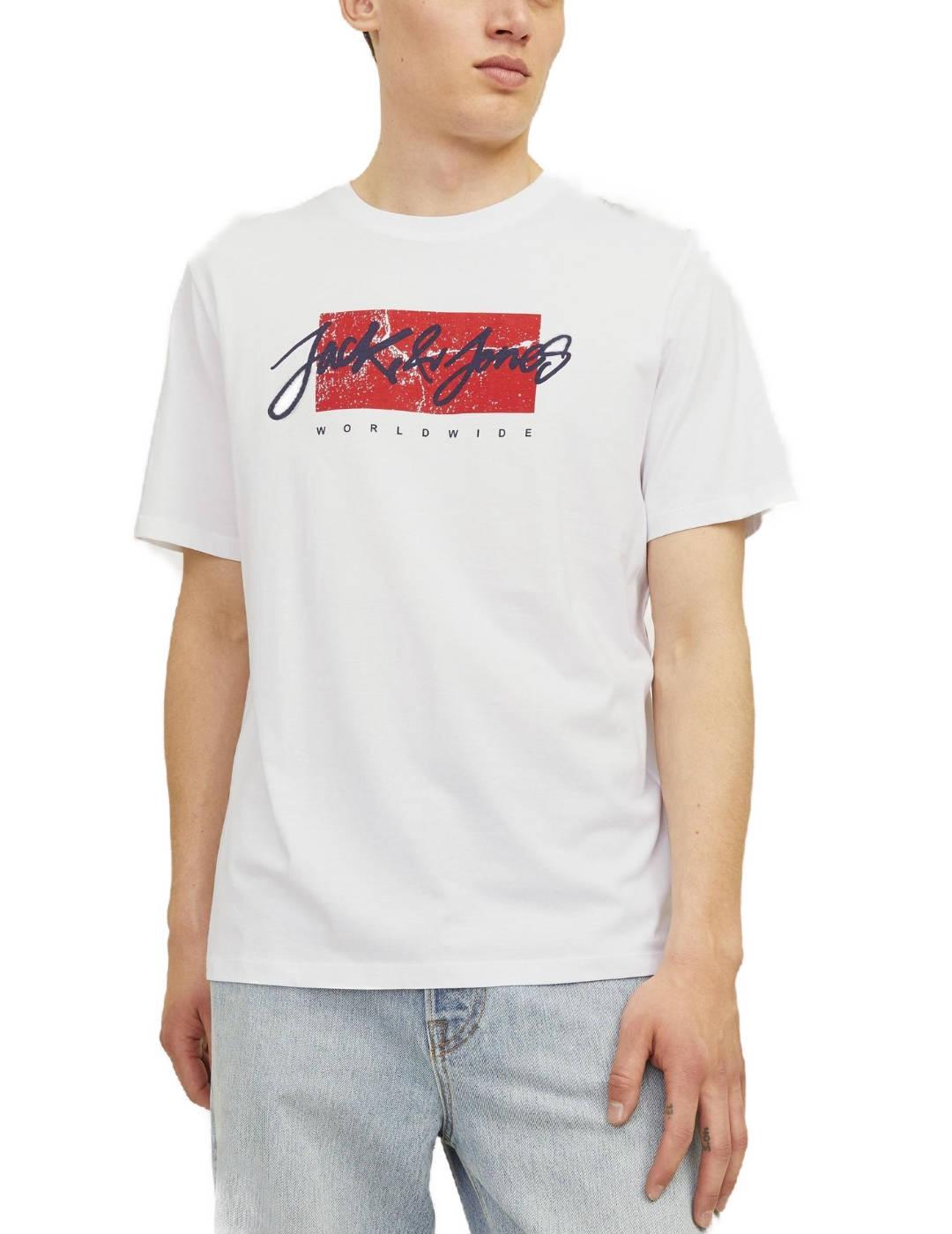 Camiseta Jack&Jones Tiley blanco manga corta para hombre