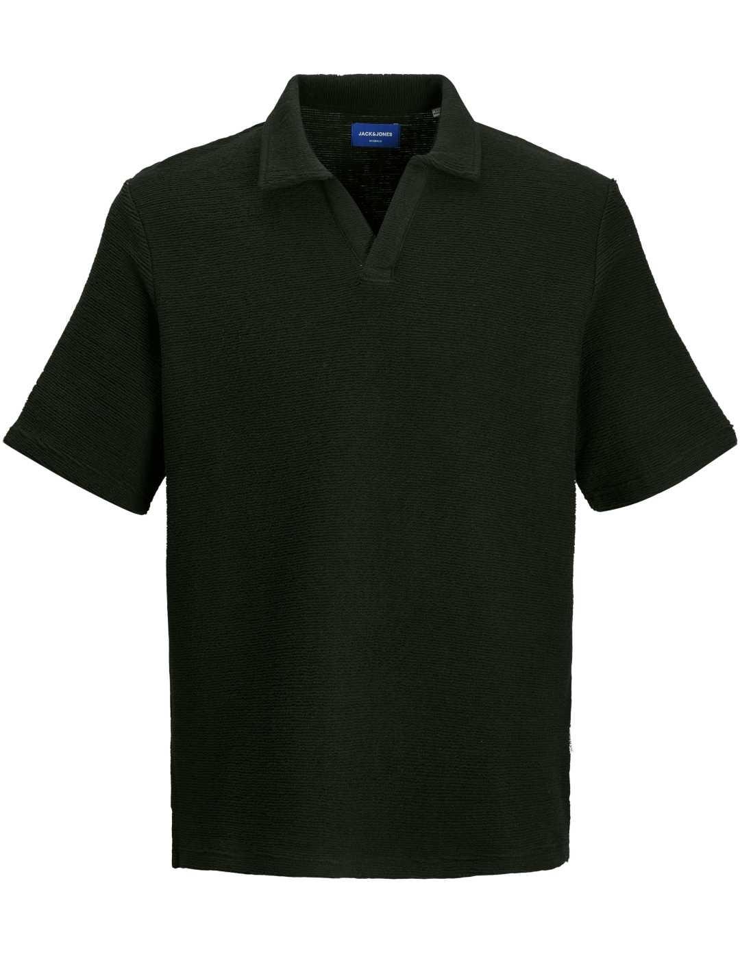 Polo Jack&Jones Roxbury negro de manga corta para hombre