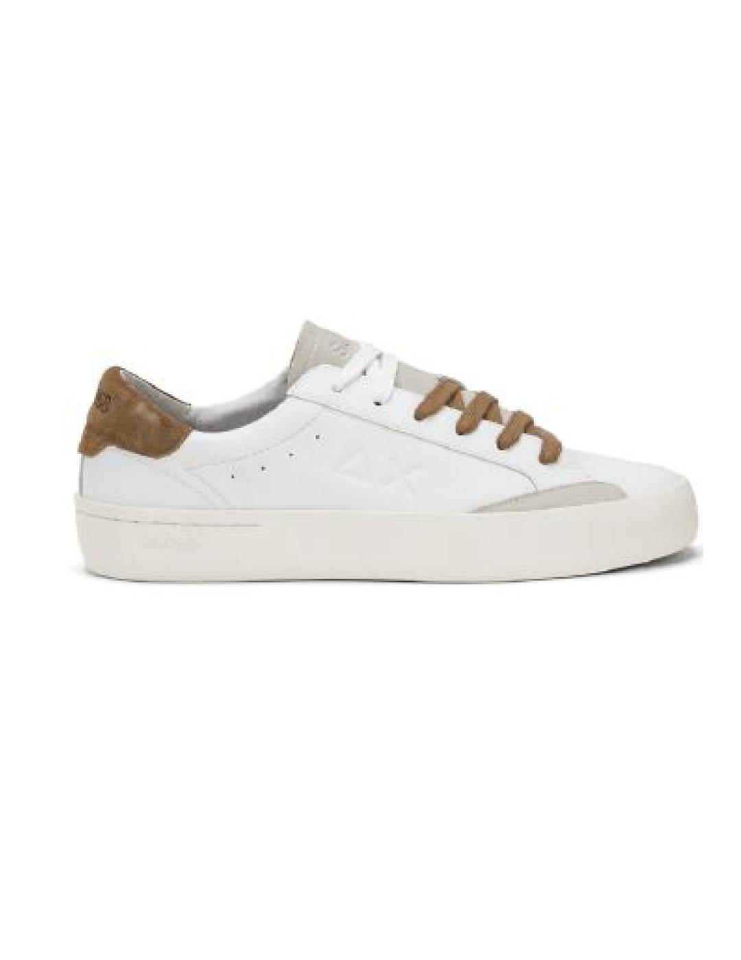 Zapatilla deportiva Sun68 Street blanco y marrón para hombre