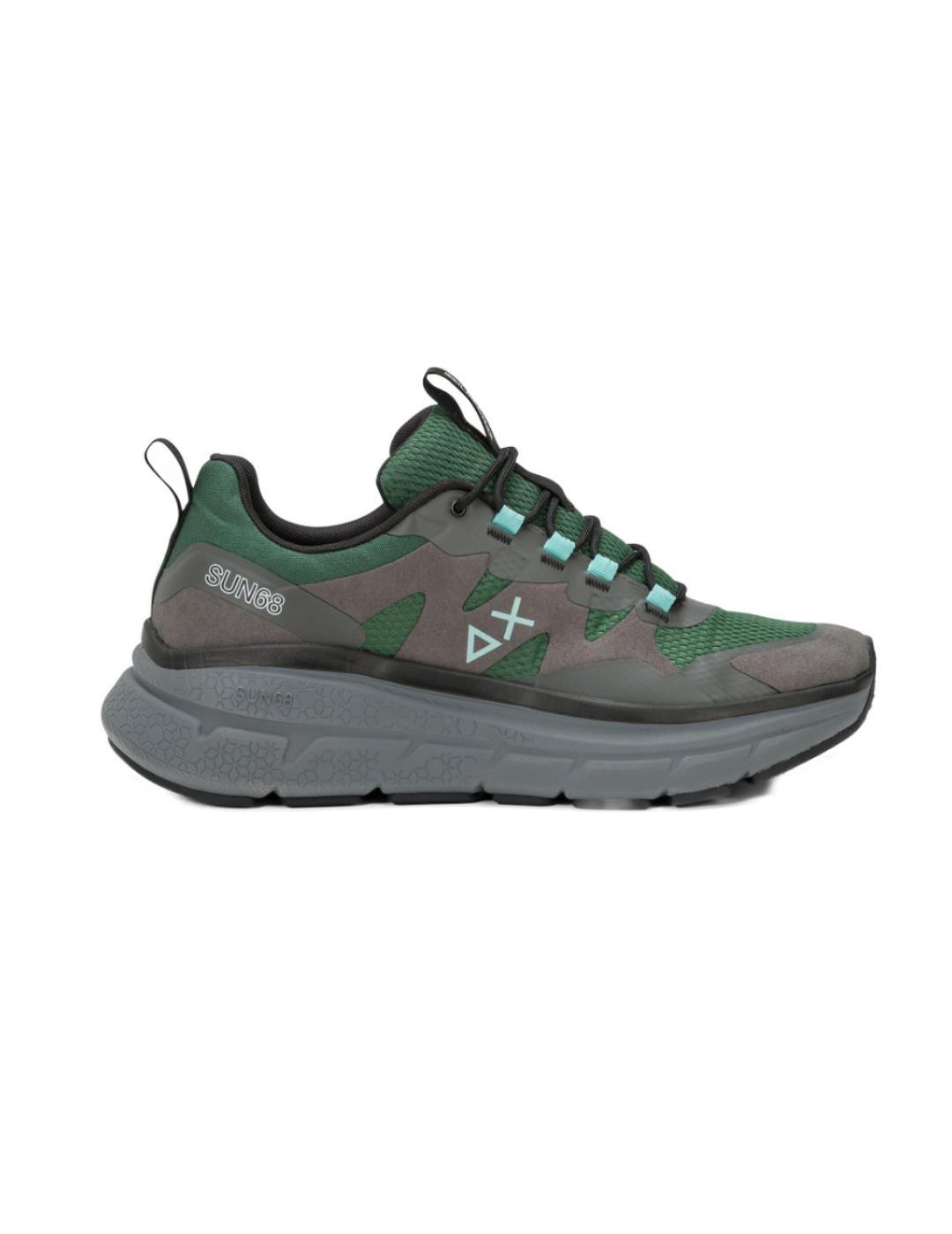 Zapatilla deportiva Sun68 Jupiter sporty verde para hombre