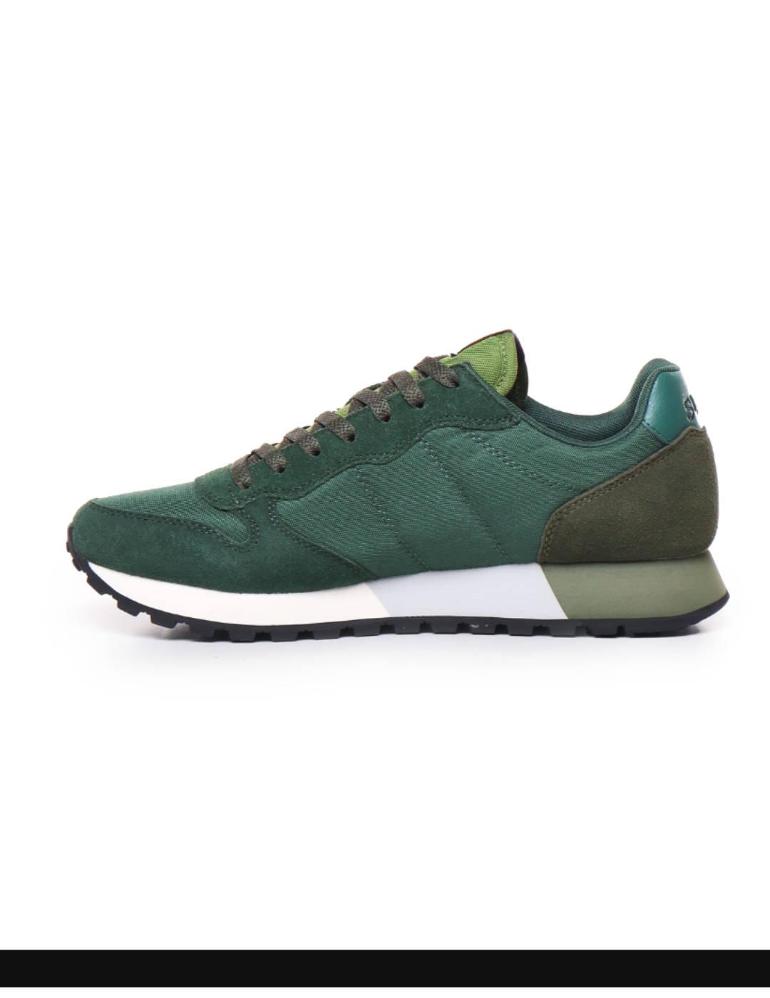 Zapatillas Sun68 Jaki Solid verde de serraje para hombre