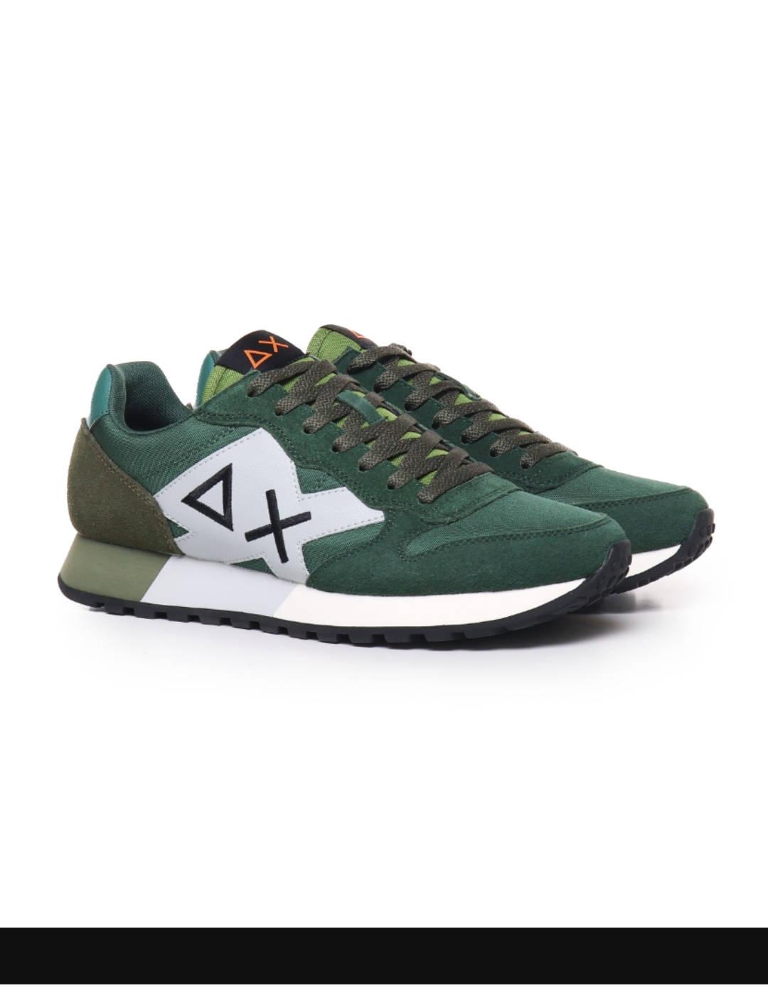 Zapatillas Sun68 Jaki Solid verde de serraje para hombre