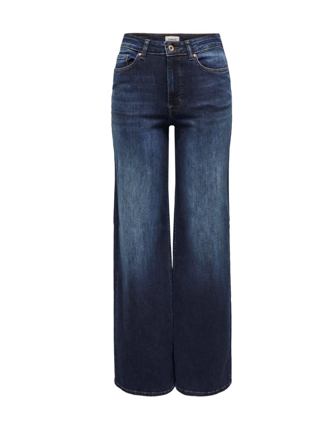 Pantalón vaquero Only Madison marino wide leg para mujer