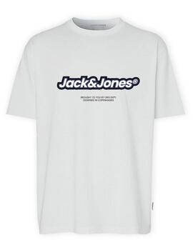 Camiseta Jack&Jones Junior Ebro blanco manga corta para niño