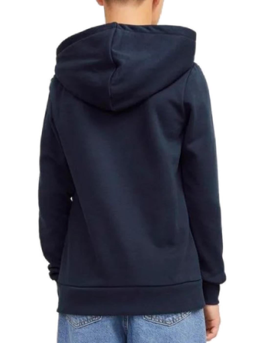 Sudadera Jack&Jones Junior Kam marino capucha para niño