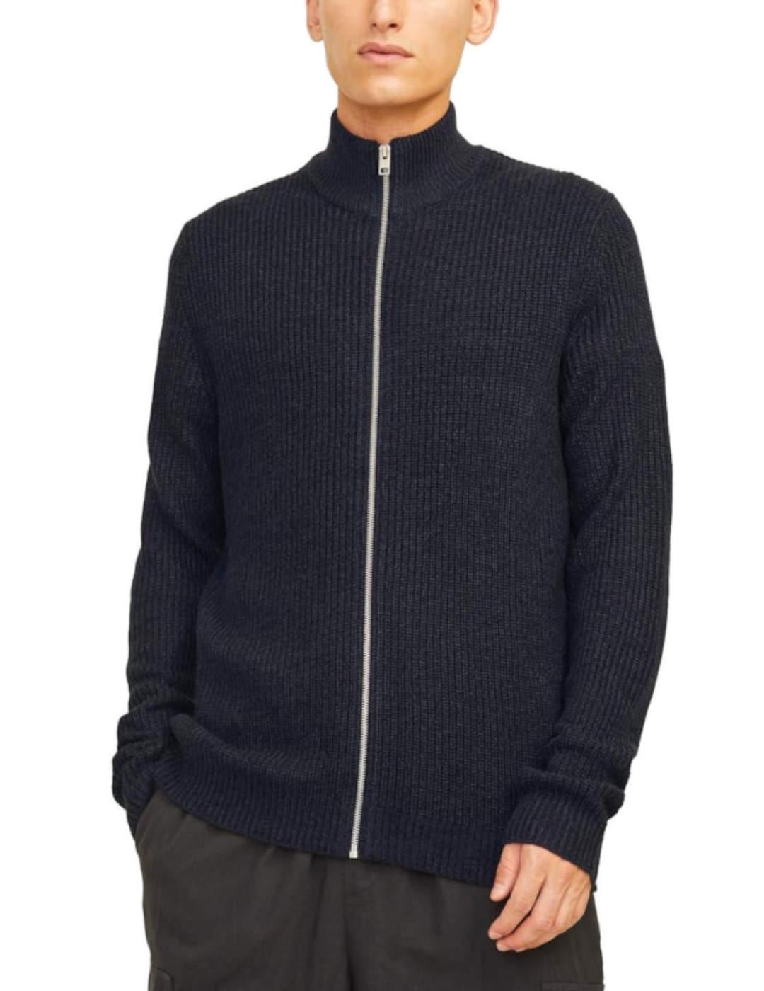 Cárdigan Jack&Jones Lewis marino cremallera para hombre