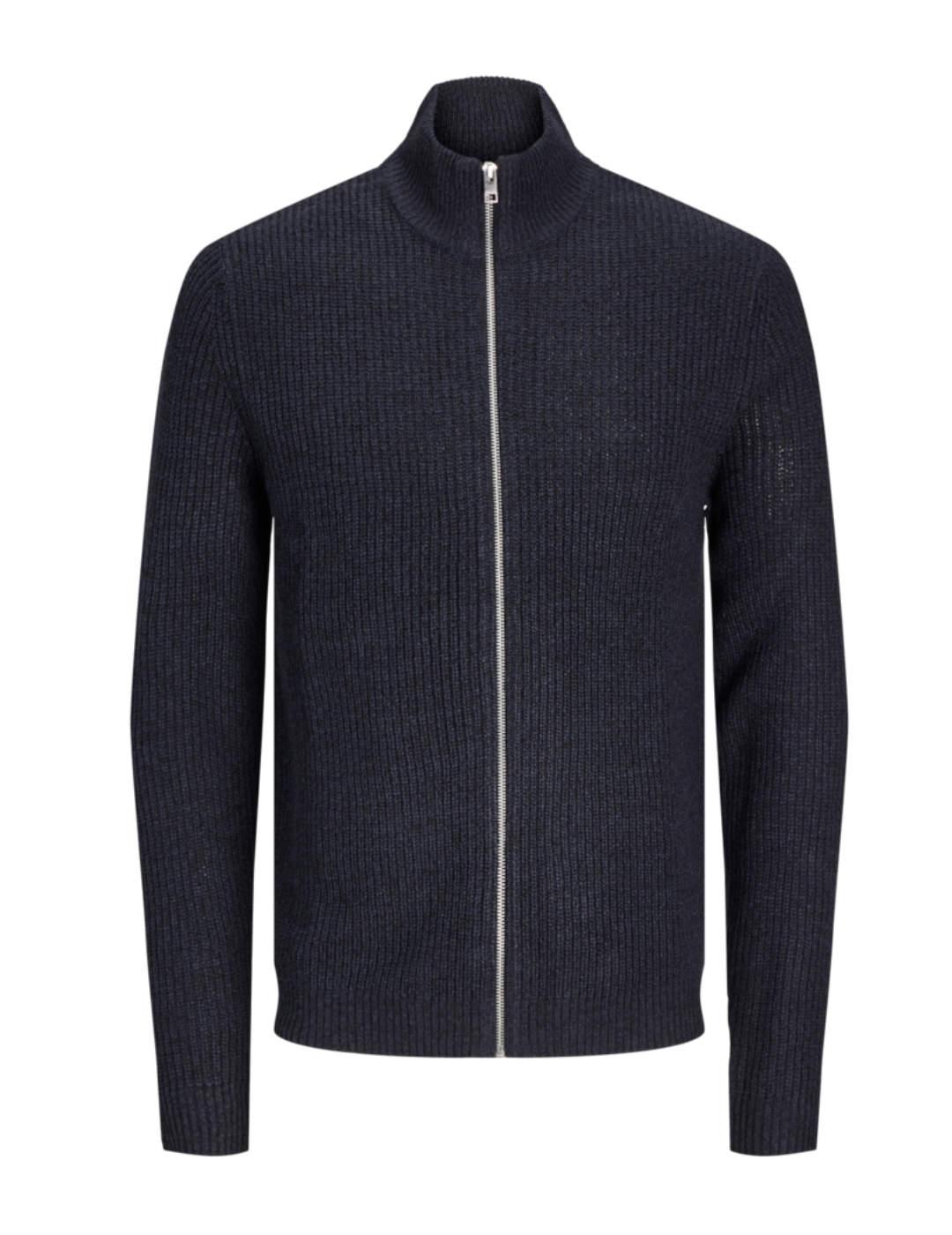 Cárdigan Jack&Jones Lewis marino cremallera para hombre