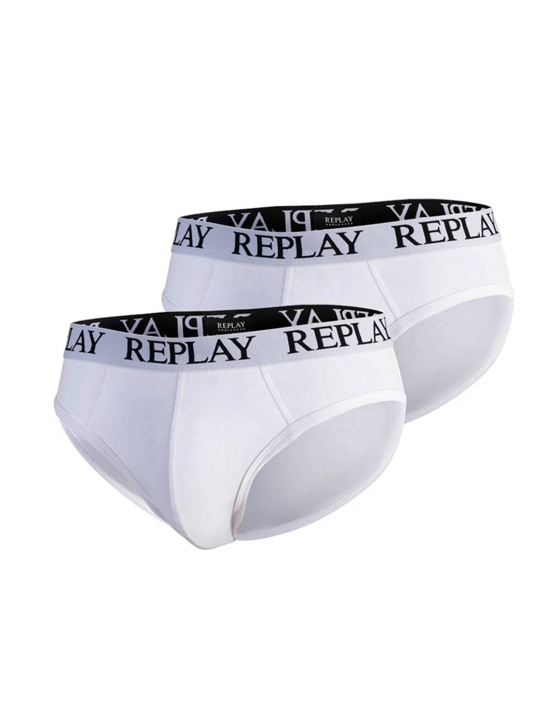 Slip Replay Pack 2 en color blanco y negro para hombre