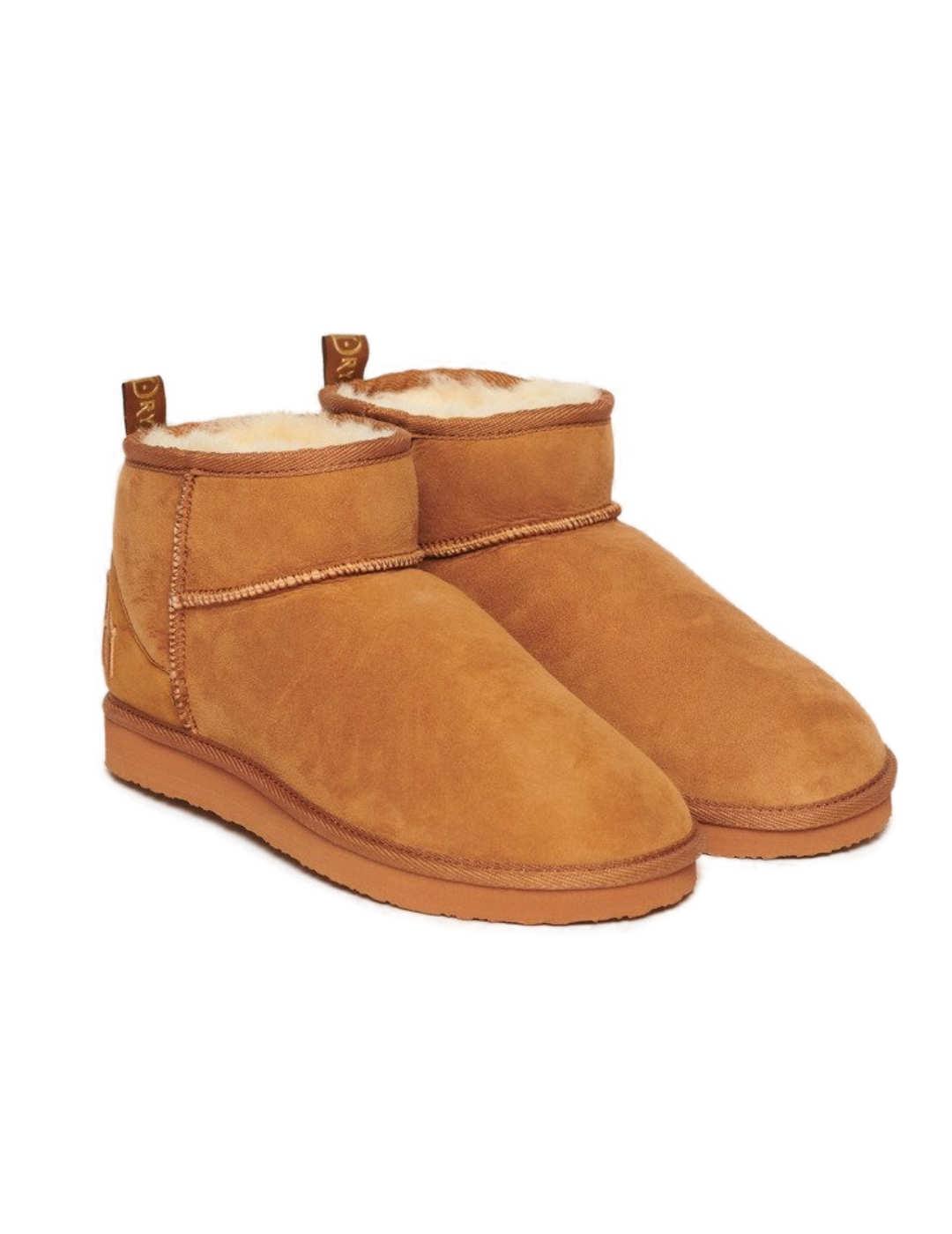 Botines Superdry ante camel borreguillo bajos para mujer