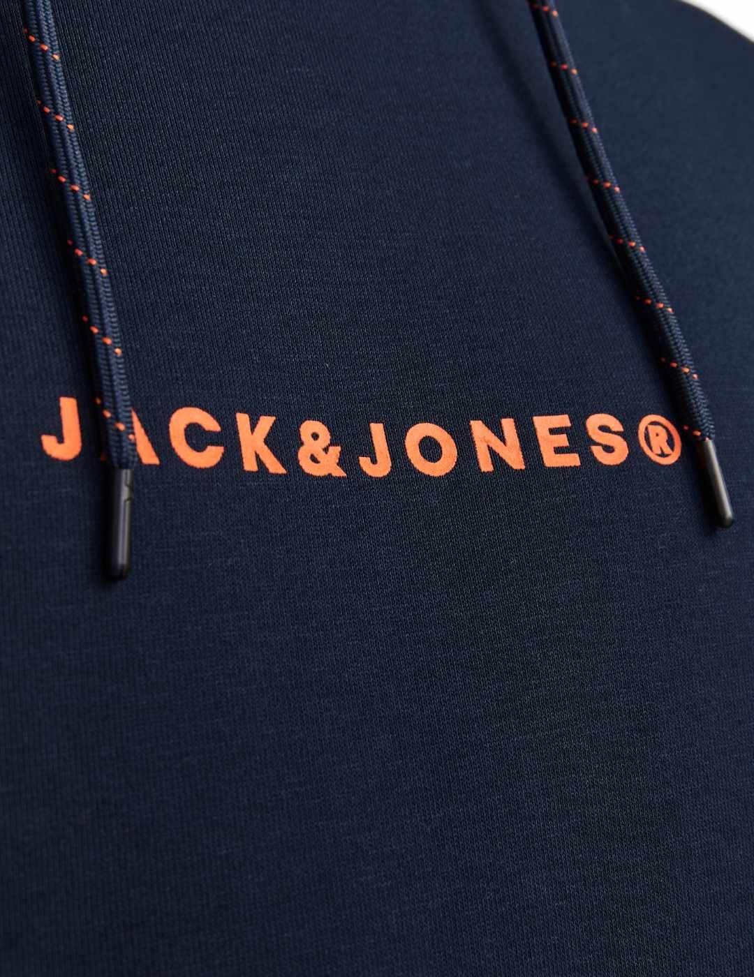 Sudadera Jack&Jones Tree marino con capucha para hombre