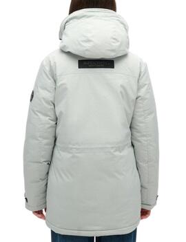 Parka Superdry City Padded gris con capucha para mujer