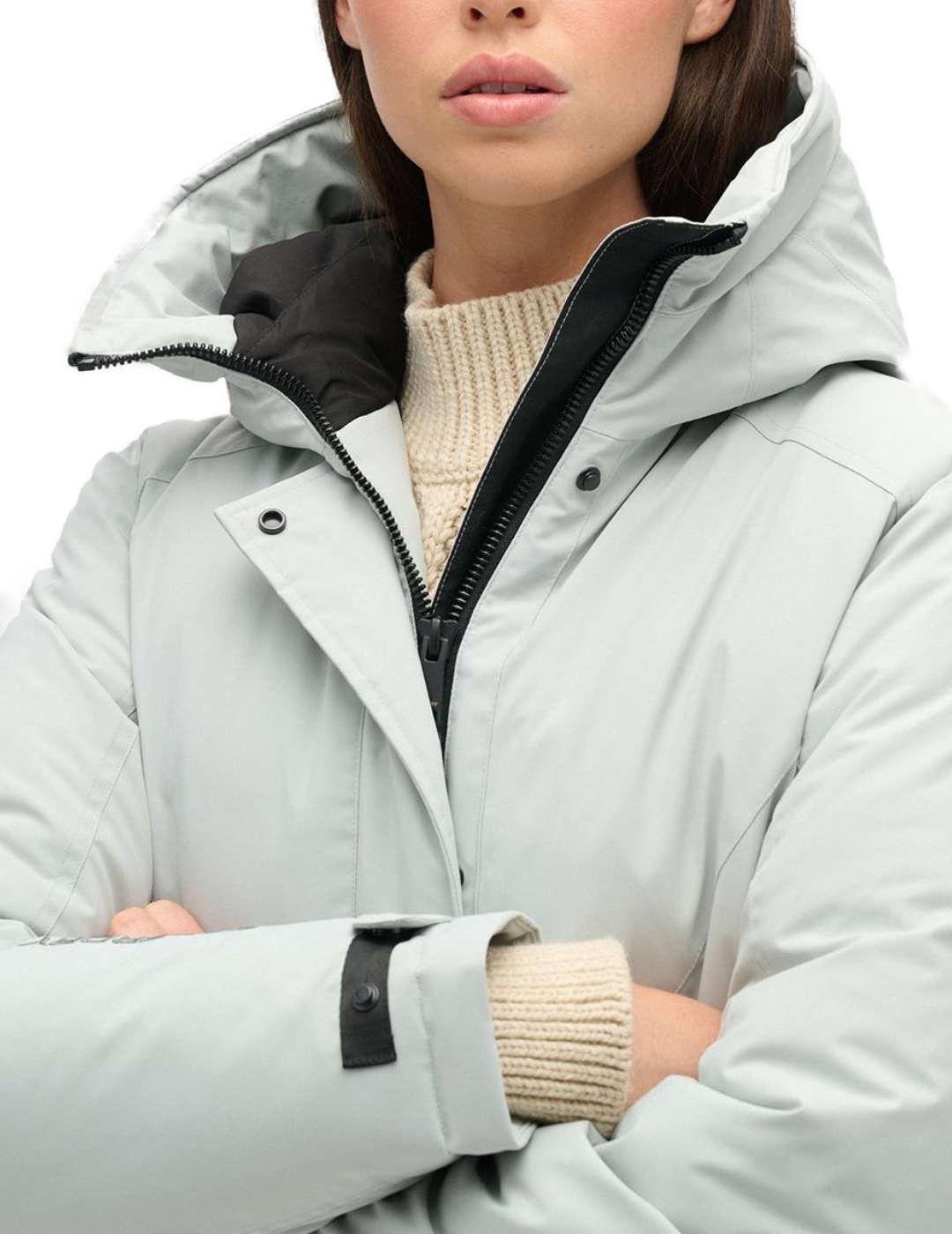 Parka Superdry City Padded gris con capucha para mujer