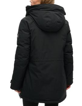 Parka Superdry City Padded negro con capucha para mujer