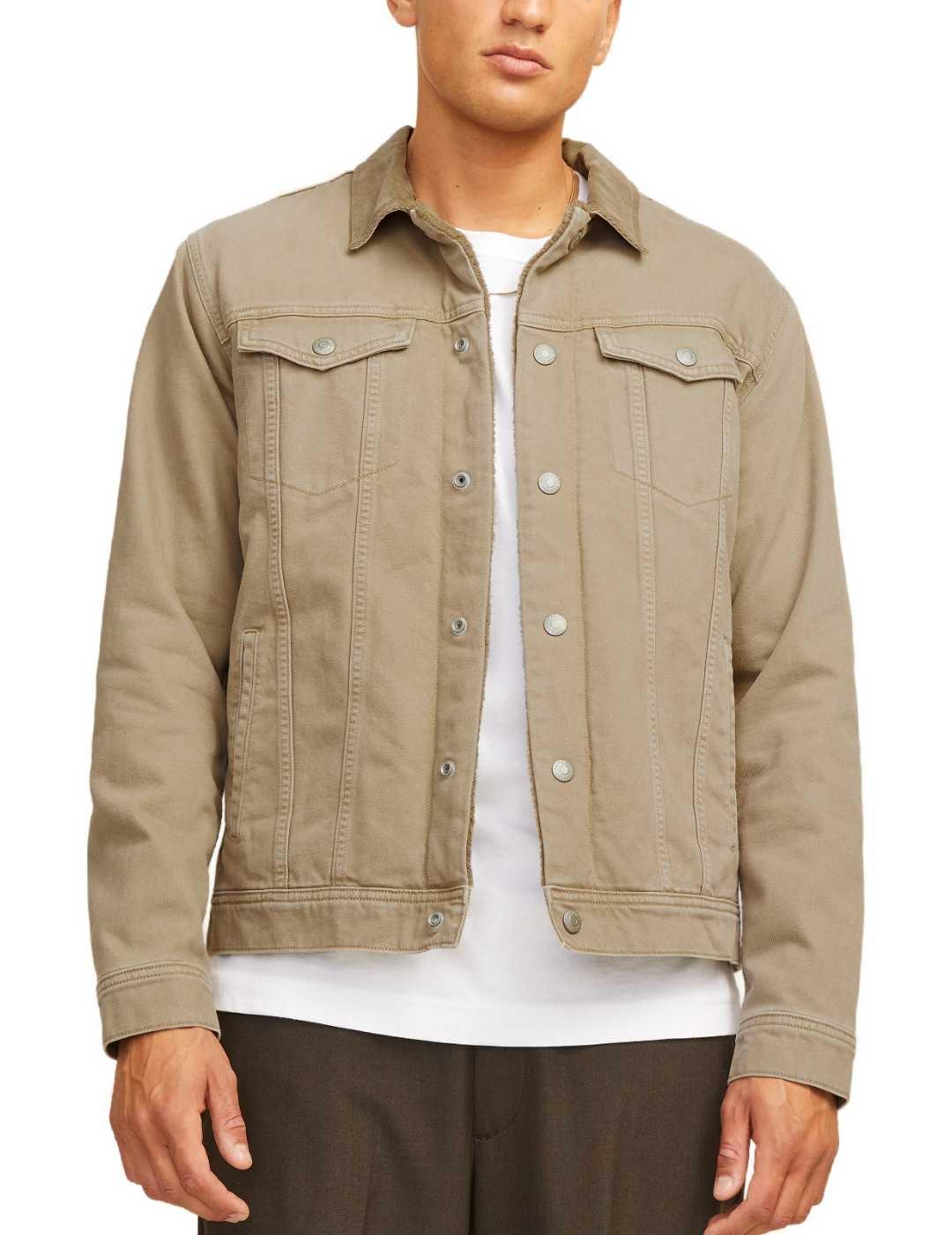 Chaqueta vaquera Jack/df01Jones Jean beige para hombre