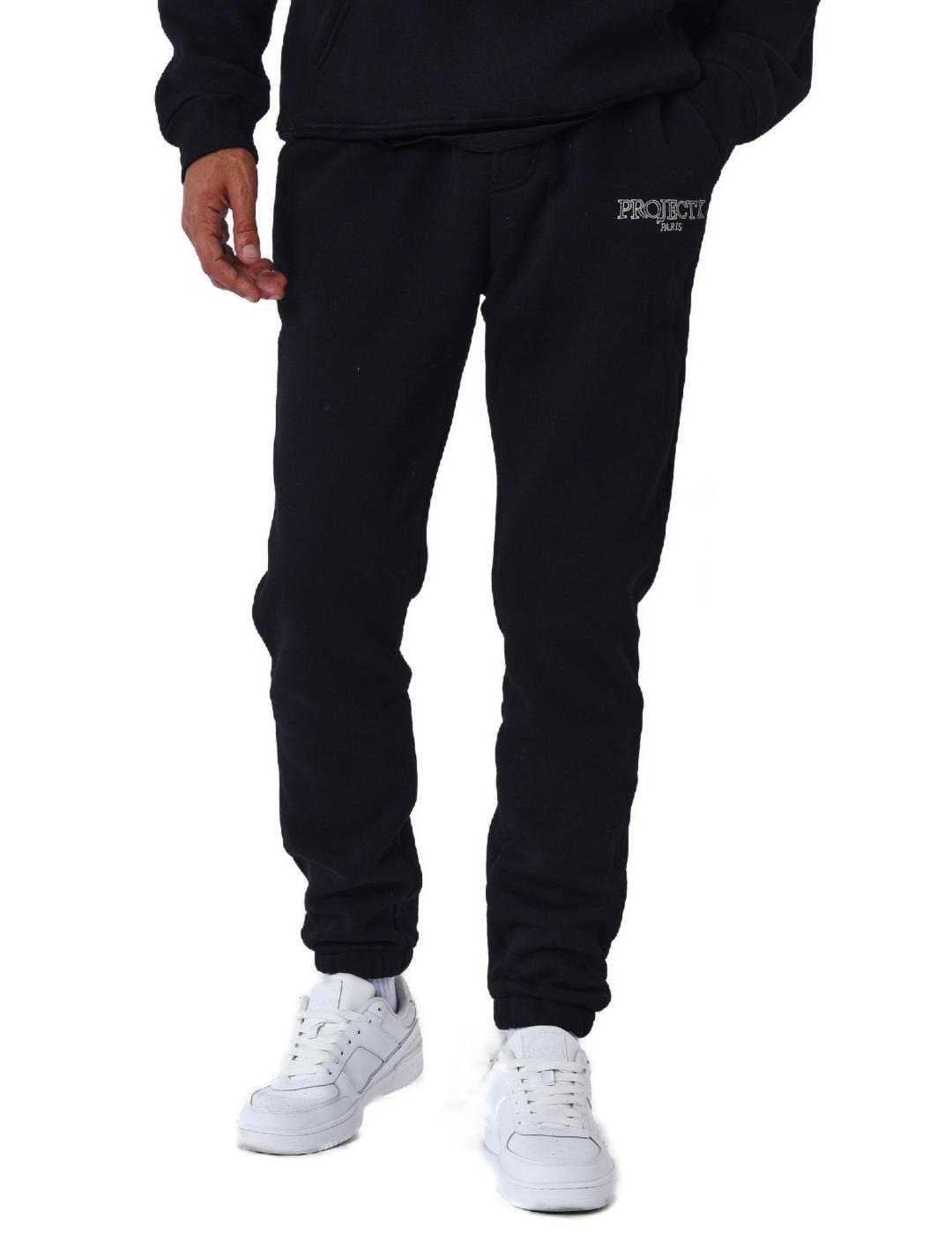 Pantalón de chándal ProjectXParis negro con puño para hombre