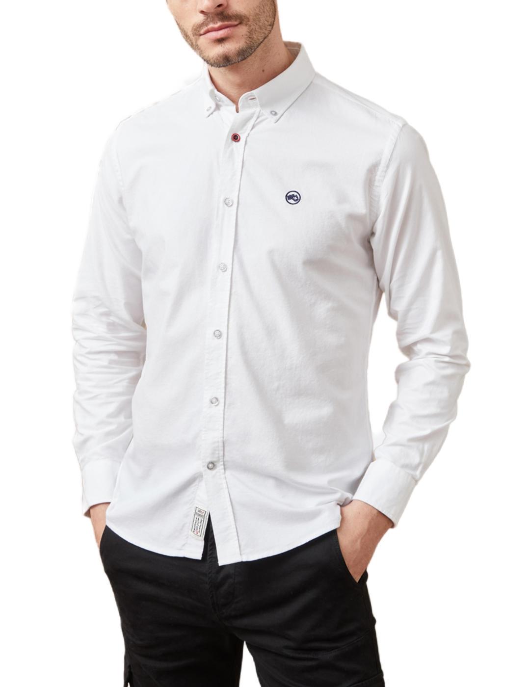 Camisa Altonadock clásica blanca slim fit de hombre