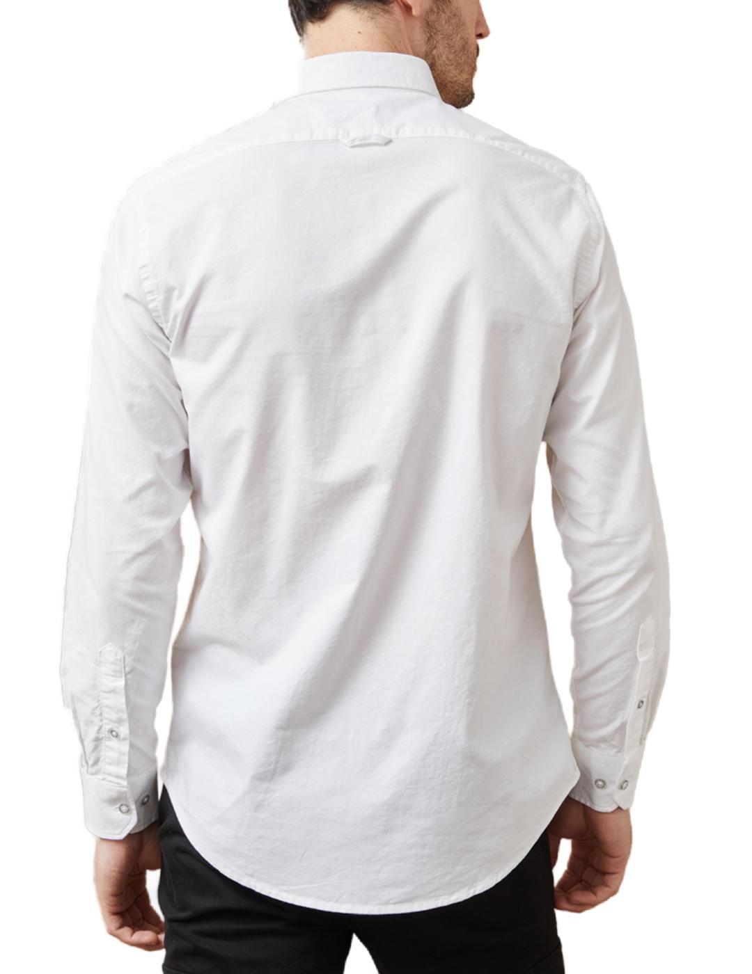 Camisa Altonadock clásica blanca slim fit de hombre