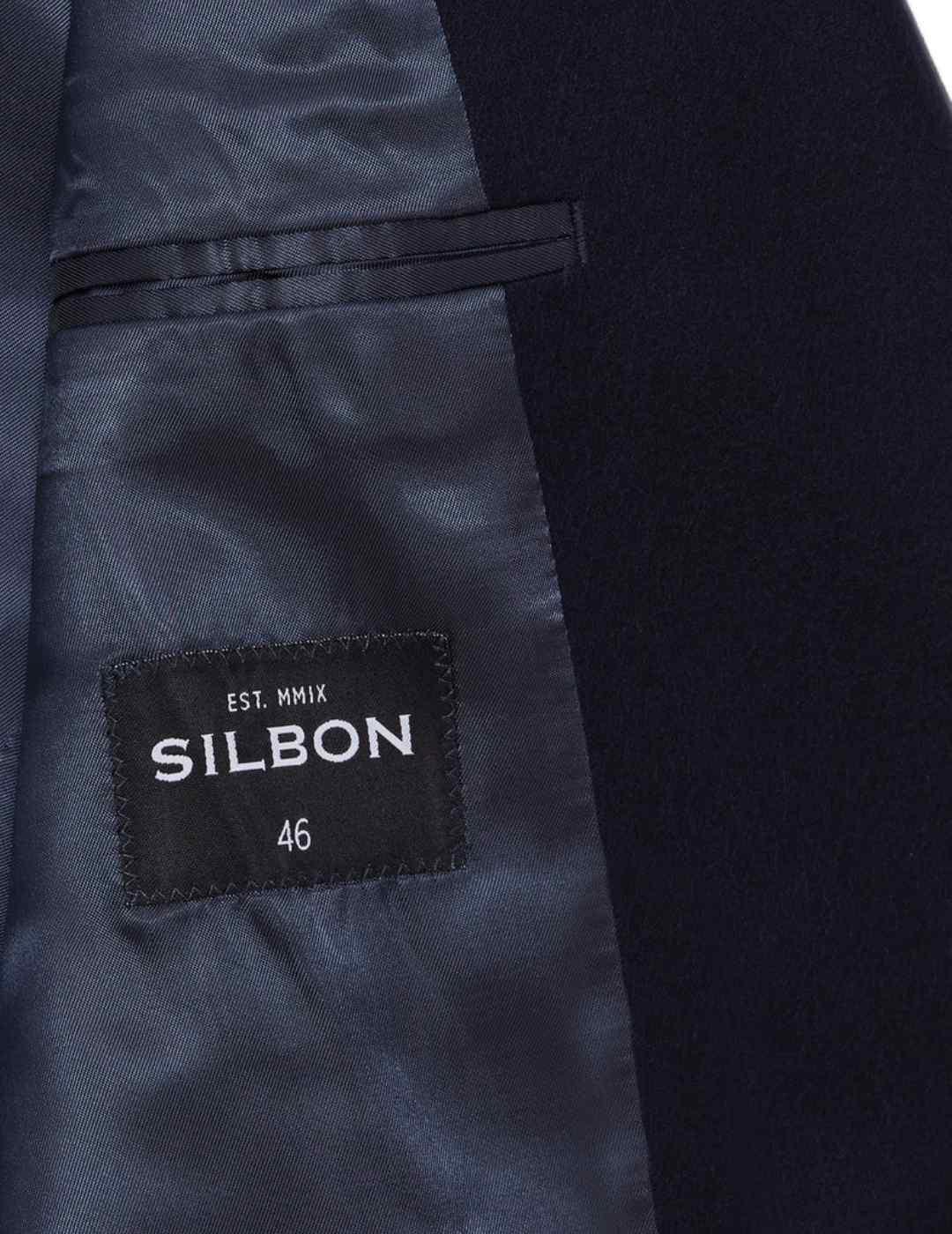 Americana Silbon clásica azul marino corte Regular de hombre